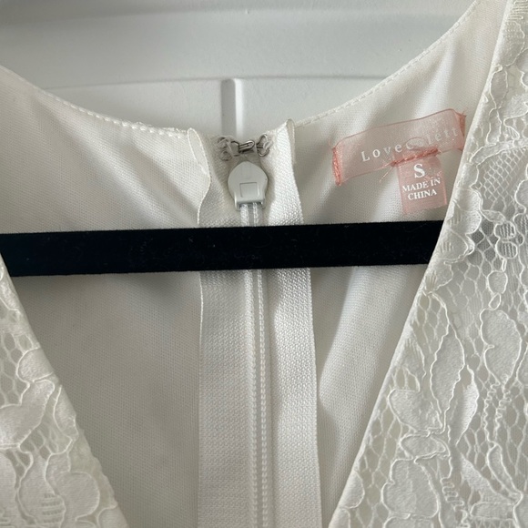 White Lace Tiered Dress - Picture 5 of 8